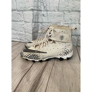 Nike fastflex boys youth 5 football cleats w/high ankle support white/grey